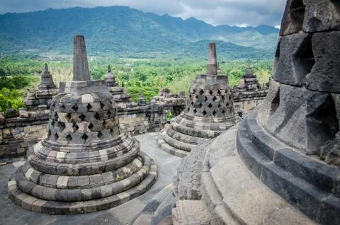 Borobudur temple Stock Photos