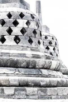 Borobudur temple at sunrise. yogyakarta, java, indonesia. Stock Photos