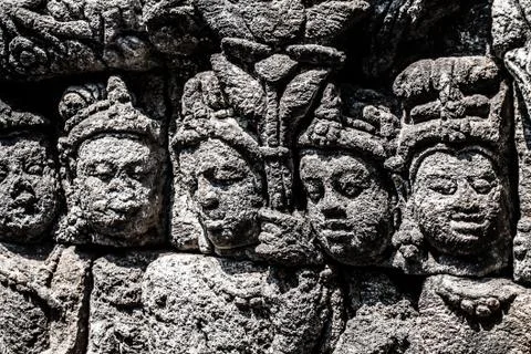 Borobudur temple at sunrise. yogyakarta, java, indonesia. Stock Photos