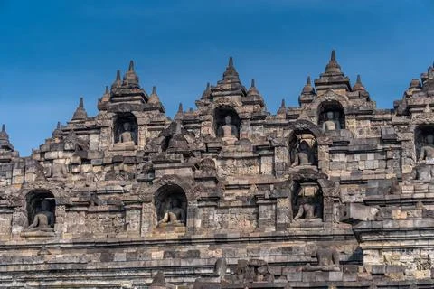 Borobudur Temple in Yogyakarta, Central Java, Indonesia Stock Photos