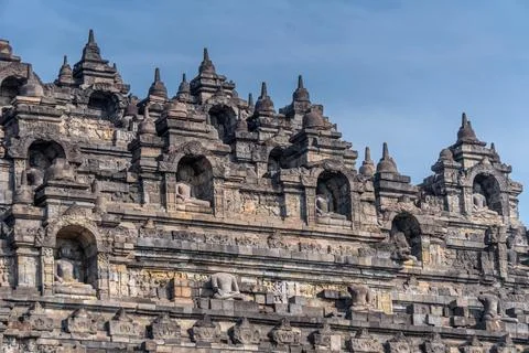 Borobudur Temple in Yogyakarta, Central Java, Indonesia Stock Photos