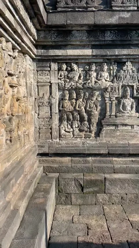 Borobudur temple in Yogyakarta Видео 343147347