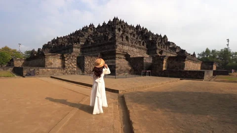 Borobudur Temple at Yogyakarta Java Indonesia. Stock Footage 253802801