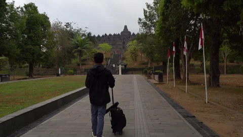 Borobudur Temple at Yogyakarta Java Indonesia. Stock Footage 253804798