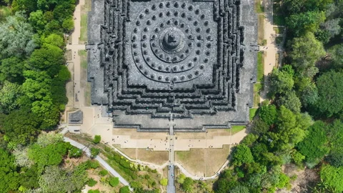 Borobudur Temple at Yogyakarta Java Indonesia. Stock Footage 253808023
