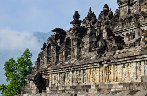 Borobudur temple. yogyakarta, java, indonesia. Stock Photos