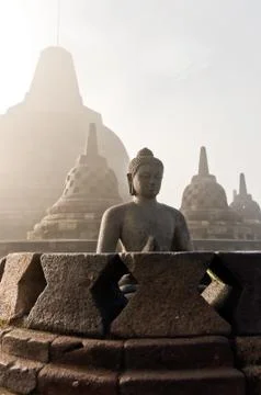 Borobudur temple. yogyakarta, java, indonesia. Stock Photos