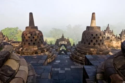 Borobudur temple. yogyakarta, java, indonesia. Foto stock