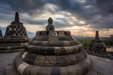 Borobudur Temple, Yogyakarta, Java, Indonesia. Stock Photos