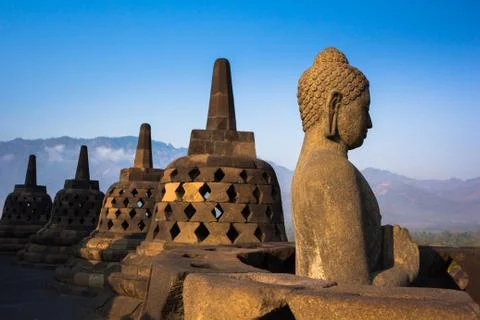 Borobudur Temple, Yogyakarta, Java, Indonesia. Foto stock
