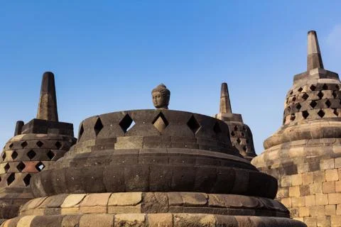 Borobudur Temple, Yogyakarta, Java, Indonesia. Stock Photos
