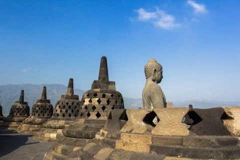 Borobudur Temple, Yogyakarta, Java, Indonesia. Stock Photos