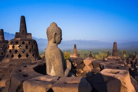 Borobudur Temple, Yogyakarta, Java, Indonesia. Stock Photos