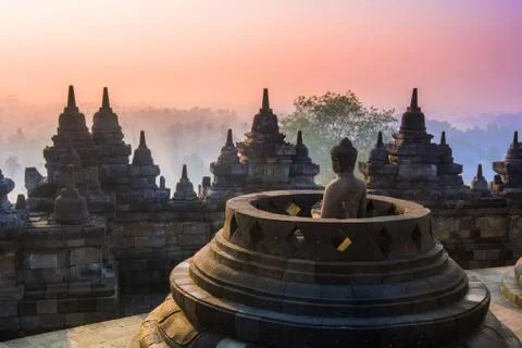 Borobudur Temple, Yogyakarta, Java, Indonesia. 스톡 사진