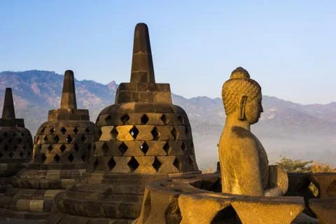 Borobudur Temple, Yogyakarta, Java, Indonesia. 스톡 사진