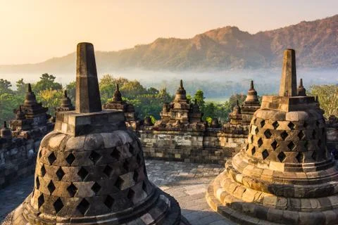 Borobudur Temple, Yogyakarta, Java, Indonesia. 스톡 사진