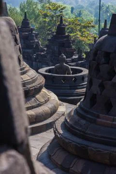 Borobudur Temple, Yogyakarta, Java, Indonesia. Foto stock