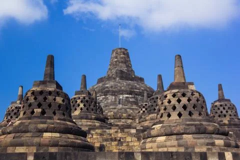 Borobudur Temple, Yogyakarta, Java, Indonesia. Stock Photos