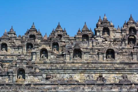 Borobudur Temple, Yogyakarta, Java, Indonesia. Stock Photos