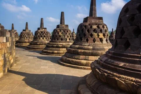 Borobudur Temple, Yogyakarta, Java, Indonesia. Stock Photos