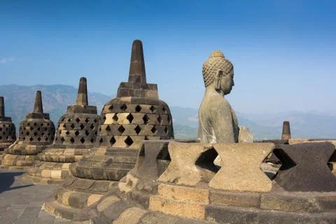 Borobudur Temple, Yogyakarta, Java, Indonesia. 스톡 사진