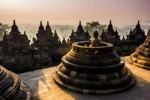 Borobudur Temple, Yogyakarta, Java, Indonesia. 스톡 사진