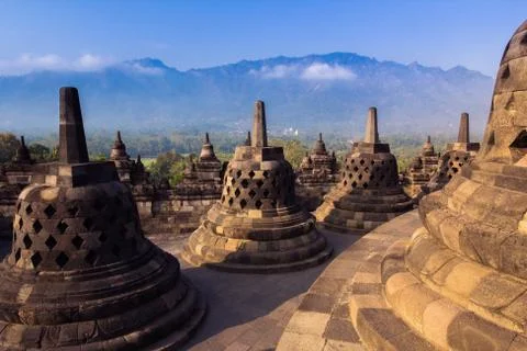 Borobudur Temple, Yogyakarta, Java, Indonesia. Foto stock