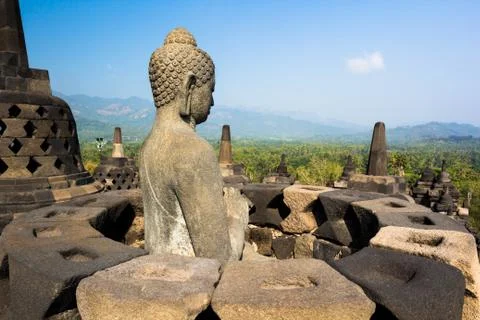 Borobudur Temple, Yogyakarta, Java, Indonesia. Stock Photos
