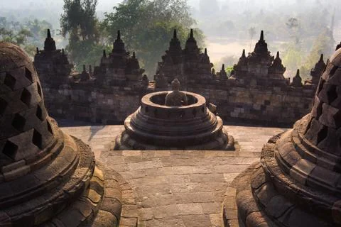 Borobudur Temple, Yogyakarta, Java, Indonesia. 스톡 사진