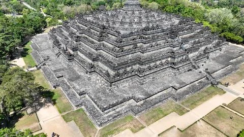 Borobudur Temple at Yogyakarta Java Indonesia. Borobudur Temple is one of t.. Stock Photos