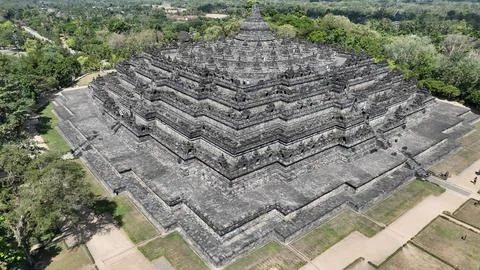 Borobudur Temple at Yogyakarta Java Indonesia. Borobudur Temple is one of t.. Stock-Fotos