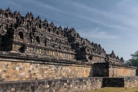 Borobudur Temple in Yogyakarta, Java, Indonesia Stock Photos