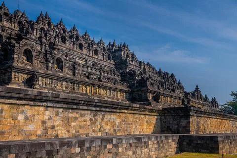 Borobudur Temple in Yogyakarta, Java, Indonesia Stock Photos
