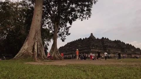 Borobudur in time lapse Stock Footage 208423997