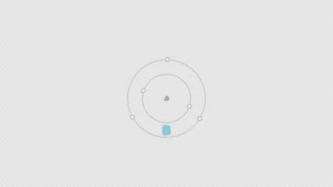 Boron B Bohr Atom Model Clean No Text Animation Video Overlay Alpha 4K 動画素材 339371708