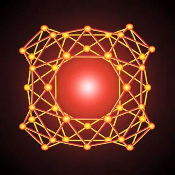 Boron buckyball, artwork Stock Illustration