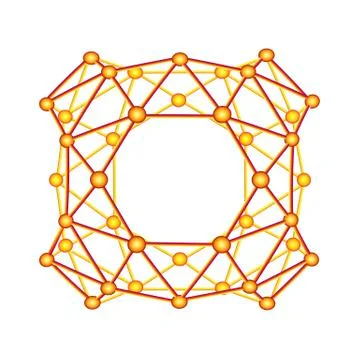 Boron buckyball, artwork Stock Illustration