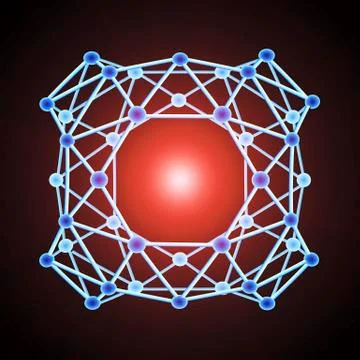 Boron buckyball, artwork Stock Illustration