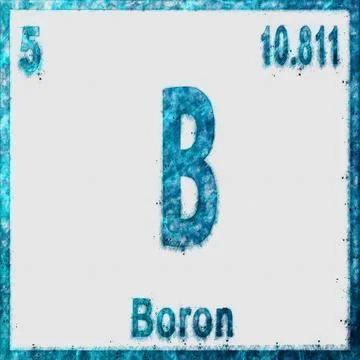 Boron Chemical Element Blue on White Stock Illustration