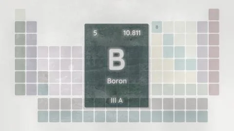 Boron chemical element  physics and chemistry illustration backdrop 스톡 일러스트