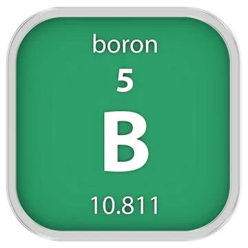 Boron material sign Stock Photos
