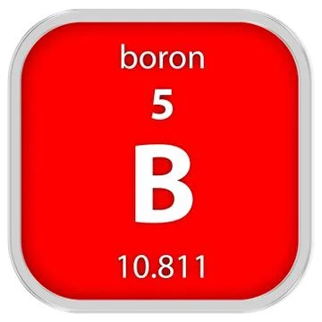 Boron material sign Stock Photos