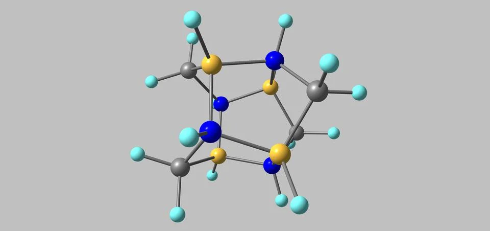 Boron nitride nanocage molecular structure isolated on grey Stock Illustration