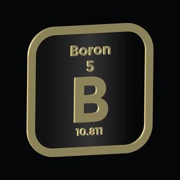 Boron periodic table element Stock Illustration