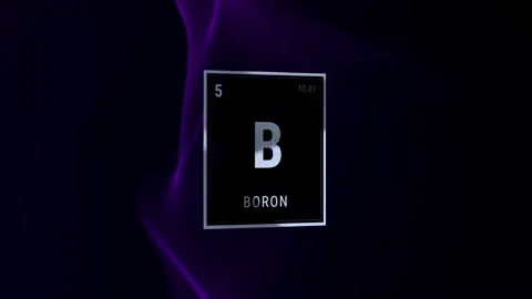 Boron Periodic Table Element with Purple Smoke Background 動画素材 334120146