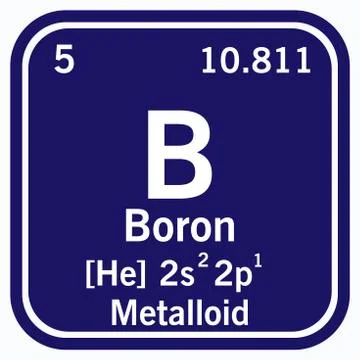 Boron Periodic Table of the Elements Vector illustration eps 10 Illustrazione stock