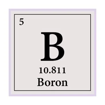 Boron Periodic Table of the Elements Vector illustration eps 10 Stock Illustration