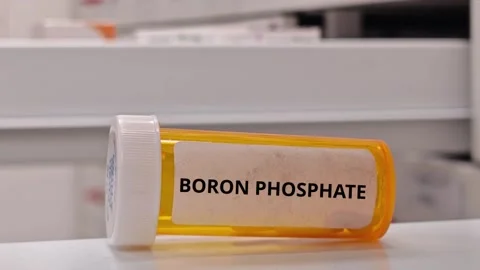 BORON PHOSPHATE mineral compound supplement for mineral intake and physiological Stock Footage 346761280