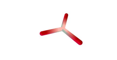 Boron tribromide molecular structure isolated on white Stock Illustration