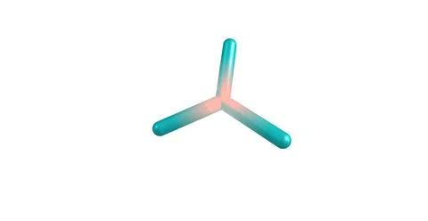 Boron trichloride molecular structure isolated on white Stock Illustration